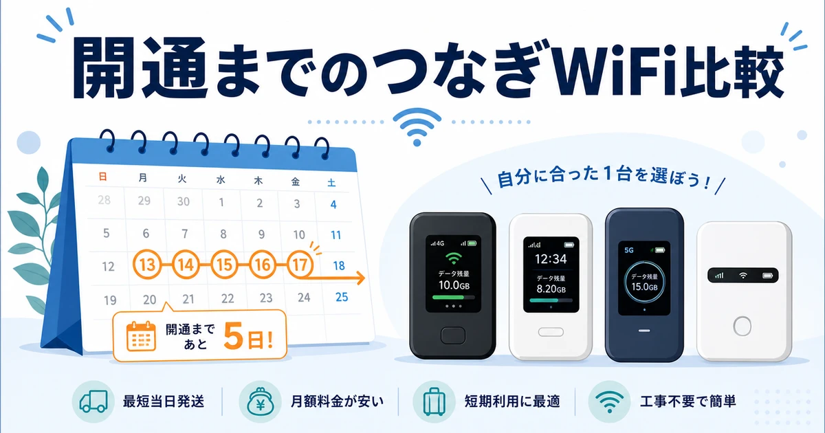 光回線 開通まで wifi